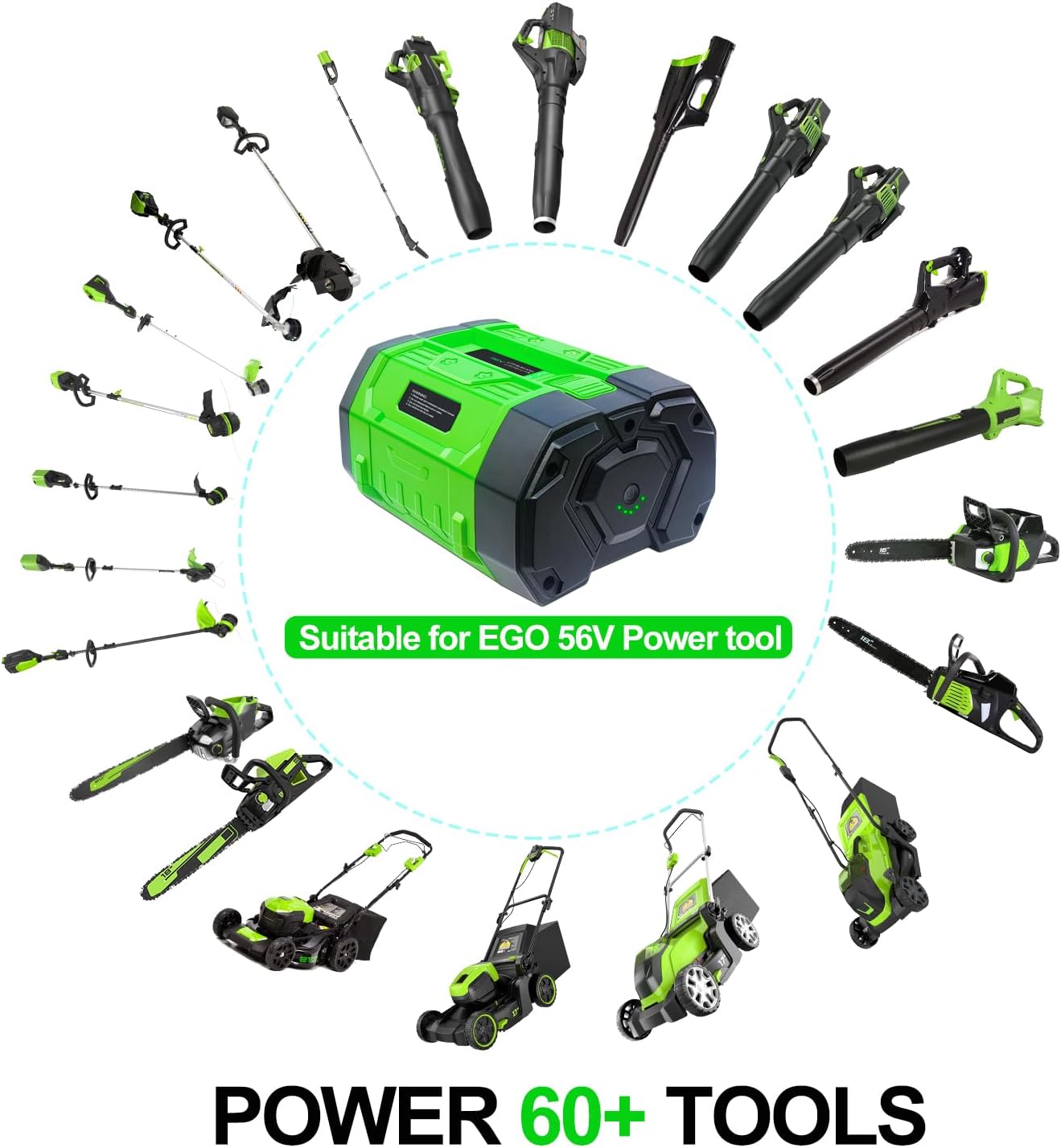 DTK 2 Packs Updated Replacement for EGO 56V Battery 9000mAh Cordless Tool 504Wh BA4200 BA4200T Lithium ion 9.0AH - Image 5