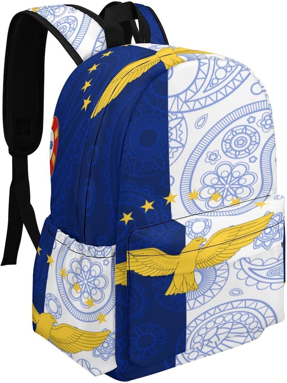 Azores Paisley Flag Travel Backpack for Women Men Summer Hiking Shoulder Bag Casual Daypack