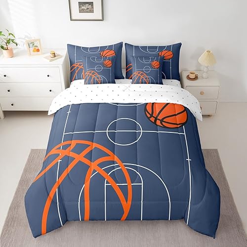 Miniatura 39 de Feelyou Juego de ropa de cama de fútbol americano tamaño Twin de 7 piezas, patrón de balón de fútbol americano para niños, niñas y adolescentes,