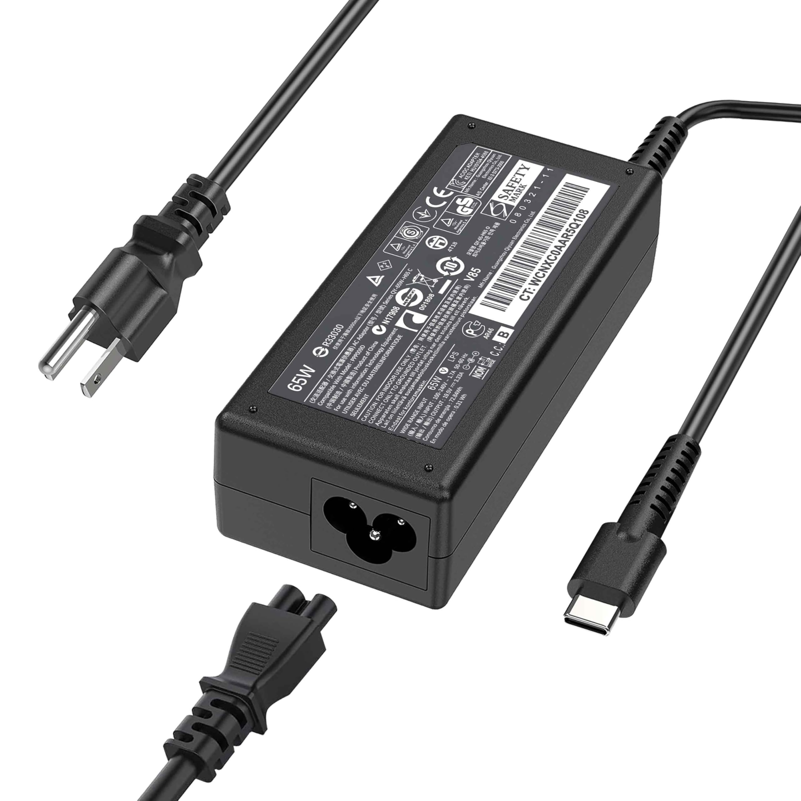 65W 45W USB C Laptop Charger Type C For HP Chromebook 14 13 Elite - View #4