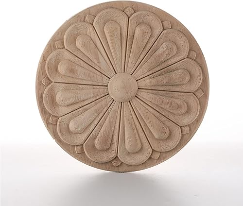 Miniatura 8 de Aplique de esquina tallada en madera para muebles del hogar, puerta, gabinete, decoración sin pintar, muebles tallados apliques onlays (4.8 x 7.9