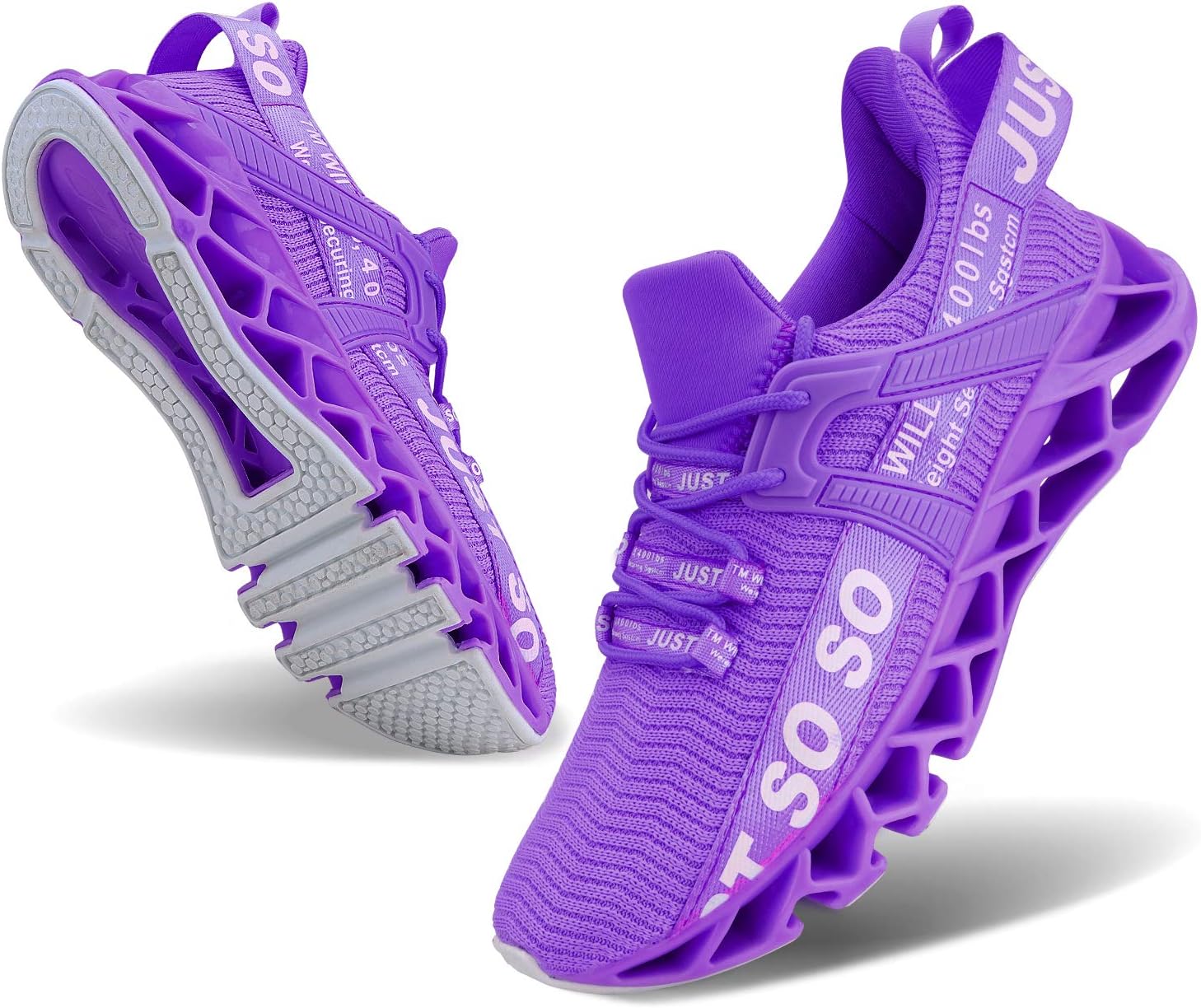 JSLEAPWomens Running Shoes Non Slip Walking Tennis Blade Type Fashion Sneakers