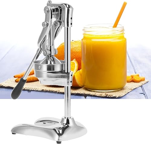 Miniatura 5 de Fdit Exprimidor manual de grado comercial, acero inoxidable 304 resistente y prensa de cítricos de hierro fundido para naranjas, limones, granadas,