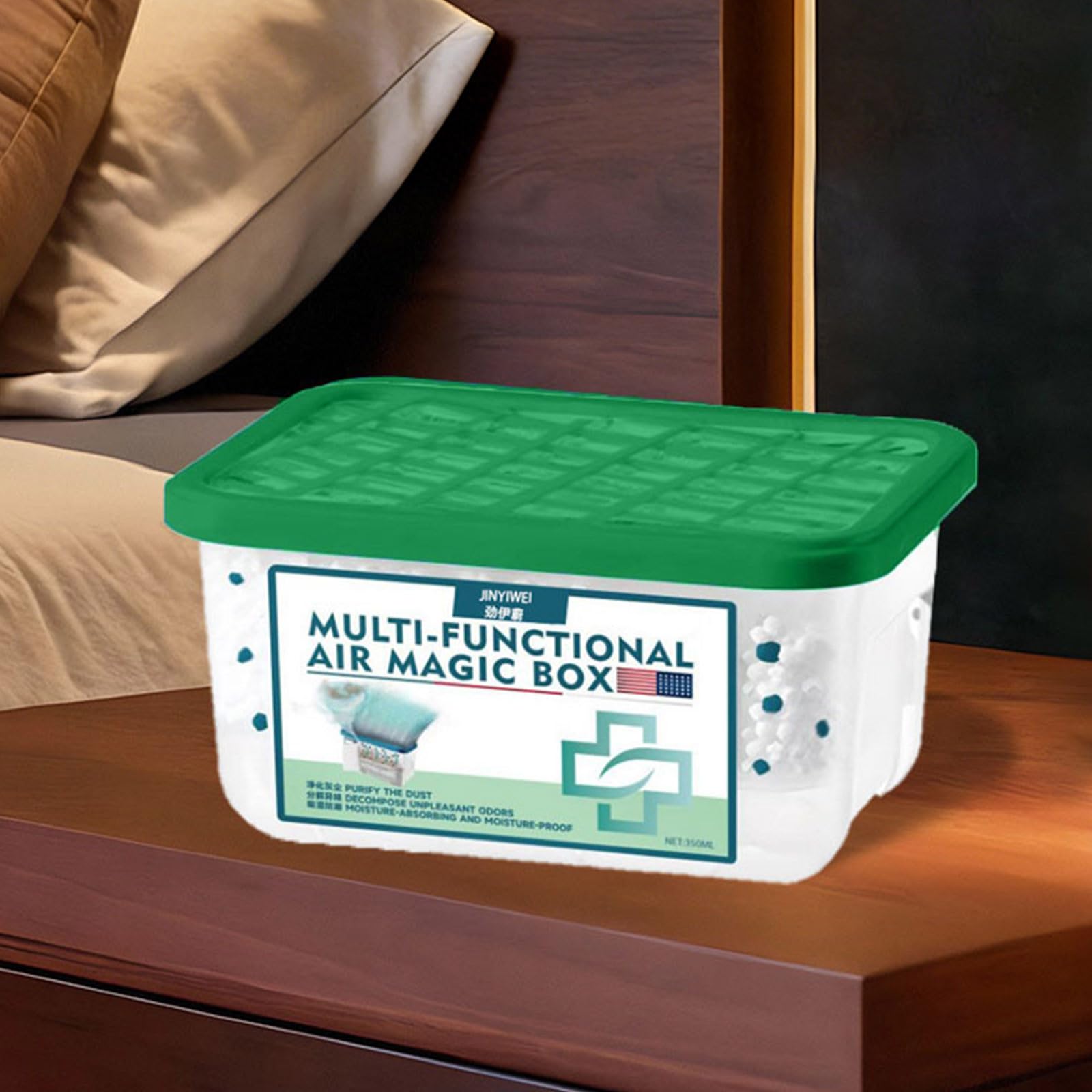 Caja mágica para eliminar el polvo en interiores, caja mágica multifuncional para purificación de aire, recolección automática de polvo y fórmula de extracto de plantas, frescura duradera para el