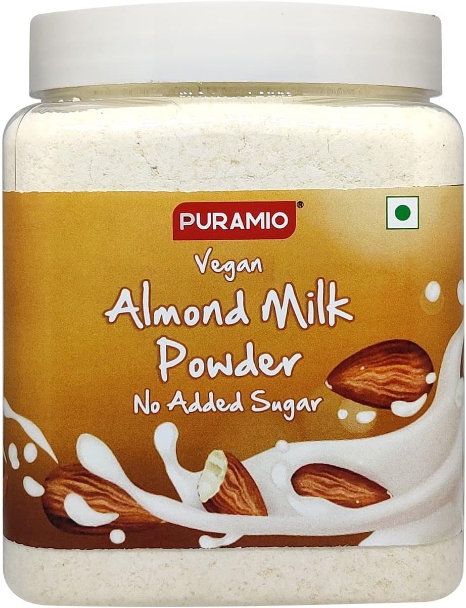 PURAMIO Almond (Vegan) Milk Powder [No Added Sugar], 600g