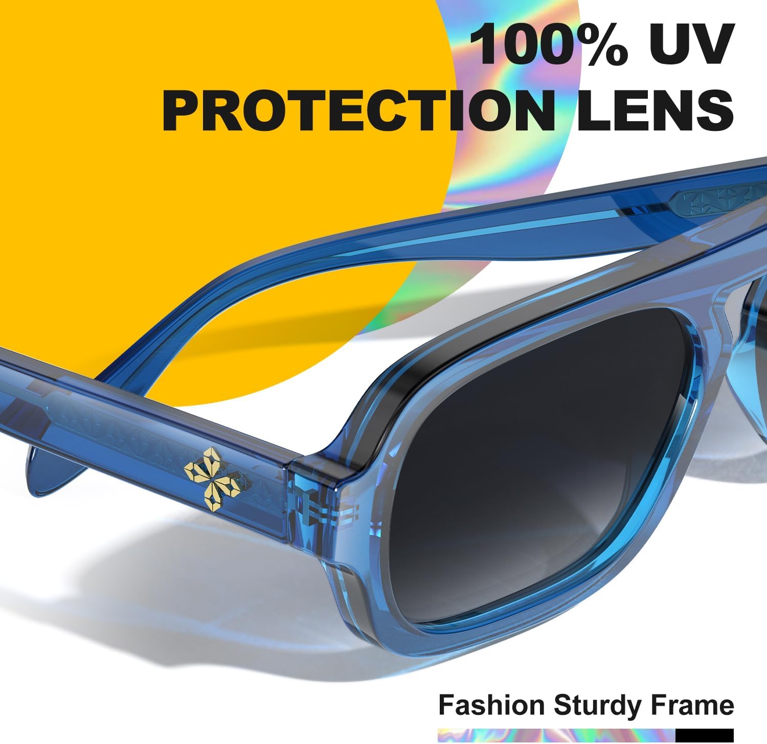 VISOONE Aviator Trendy Sunglasses for Women Men 70s Flat Top Large Retro Fashion Shades Jane - Image 5