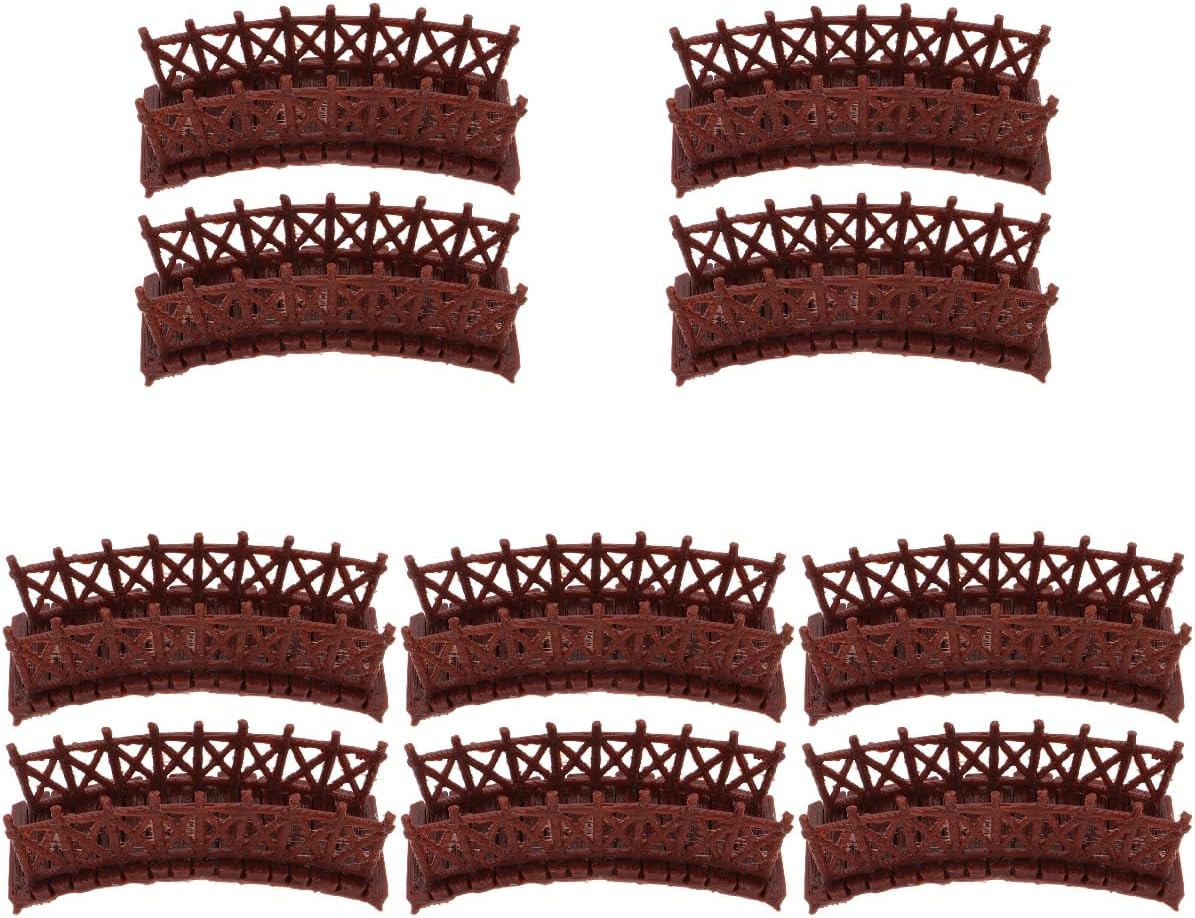 LUOZZY 10 Pcs Mini Bridge Model for Sand Table Decorations Retro Chinese Bridge Figurines for Fairy Garden Decorations