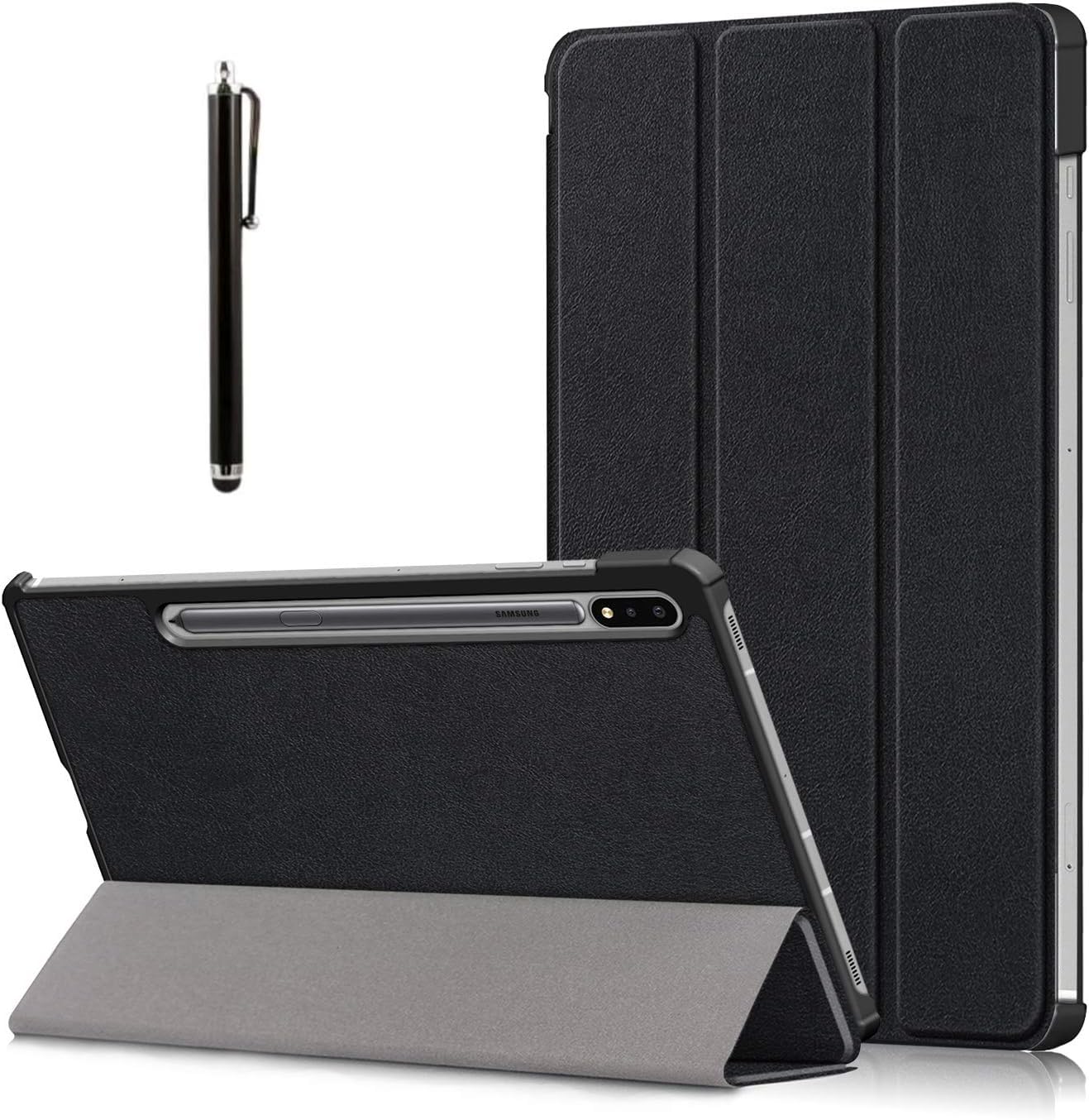 M.G.R.J® Smart Trifold Hard Shell Flip Case Cover for Samsung Galaxy Tab S8/S7 11" SM-X700/X706/T870/T875 (Auto Sleep/Wake|Magnetic Closure|Stylus Pen) (Black) (B0CLH3MGV5) Amazon Price History, Amazon Price Tracker