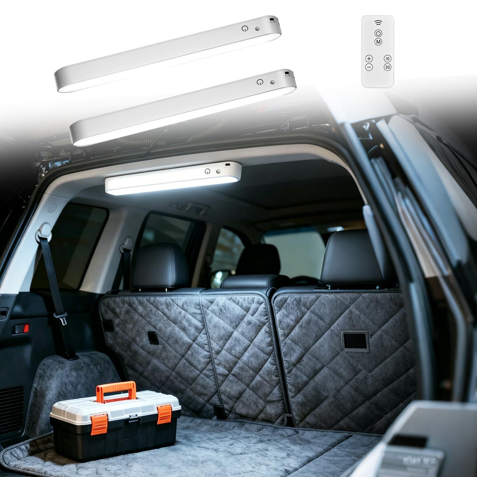 Luces de coche para Tesla Cybertruck accesorios interiores de techo recargables 8