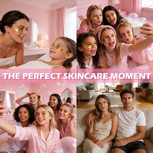 Miniatura 3 de 30 pares de máscaras de labios y máscara de ojos, parches de colágeno de gel de cristal de oro de 24 quilates, máscara de labios, cuidado de la