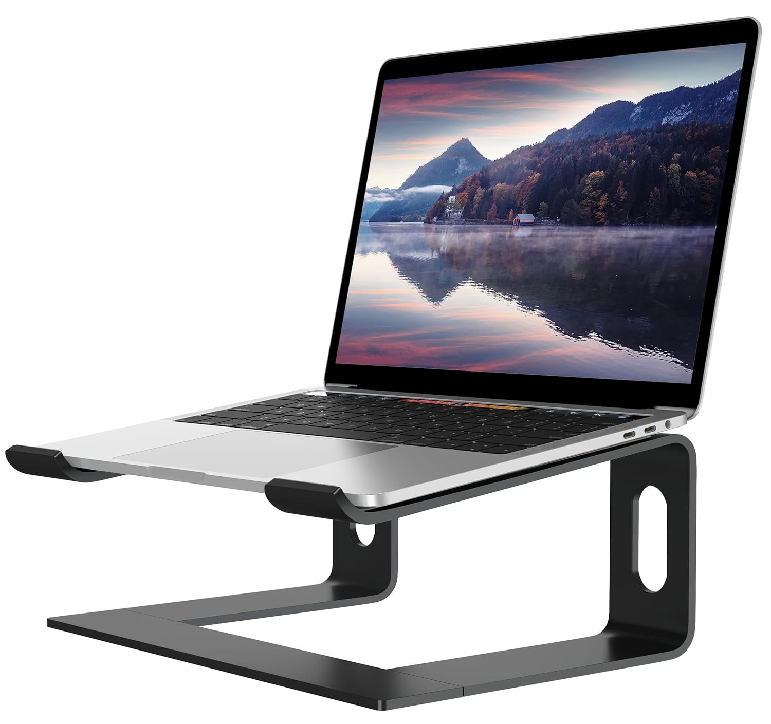 ALASHI Laptop Stand for Desk Aluminum Computer Riser Ergonomic Notebook Holder Detachable Metal Laptops Elevator PC Cooling Mount