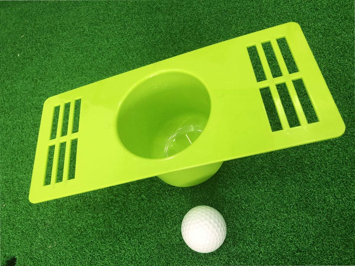 MAZEL Golf Putting Cup/Ring for Training Aid Indoor & Outdoor All-Direction Golf Practice Hole Golf Putting Accuracy Trainer (Green Cup)