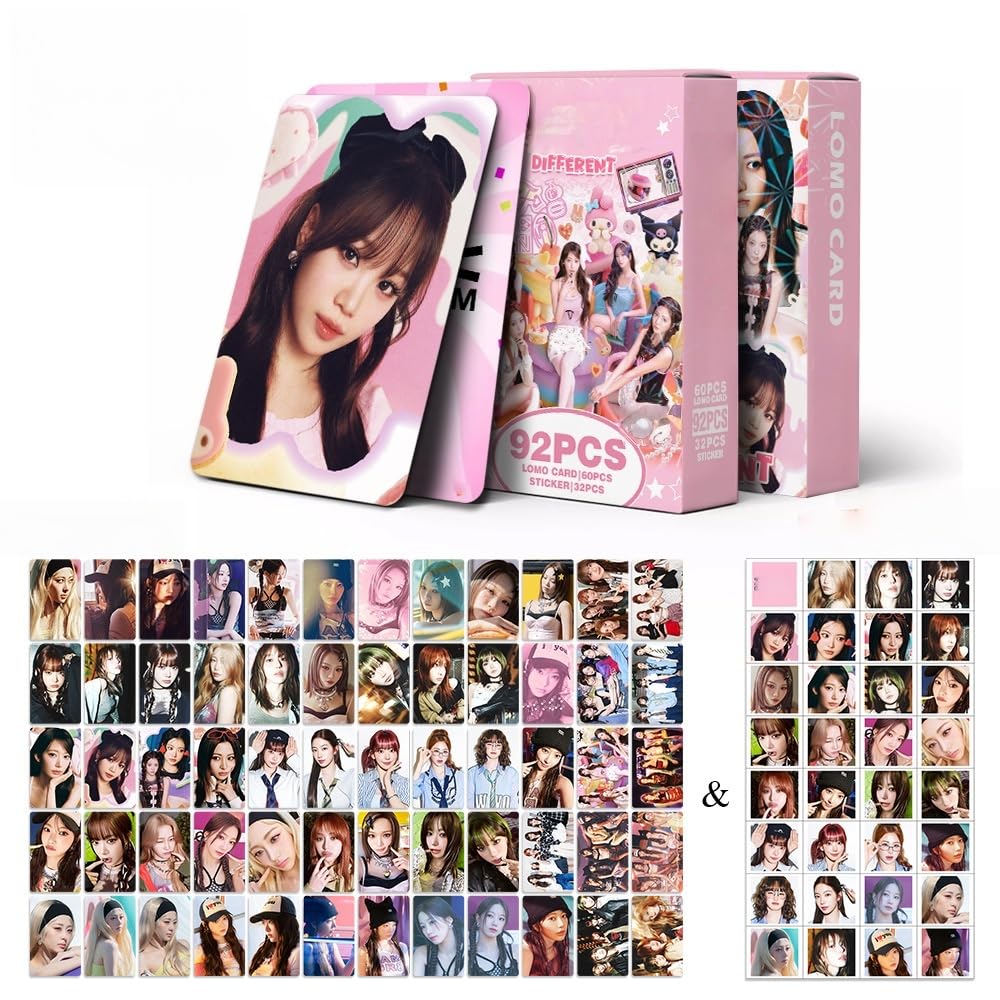 MXP LE-SSERAFIM 60 Pcs Photocards +32 Pcs Sticker 92pcs Laser Postcards 'FEARNOT' CHAEWON YUNJIN EUNCHAE Photo Cards(DIFFERENT)