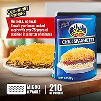 Vista 3 de Skyline Chili & Spaghetti - Estilo Cincinnati - Receta auténtica en bolsas para microondas, ideal para coneys de queso y perros calientes, sabor