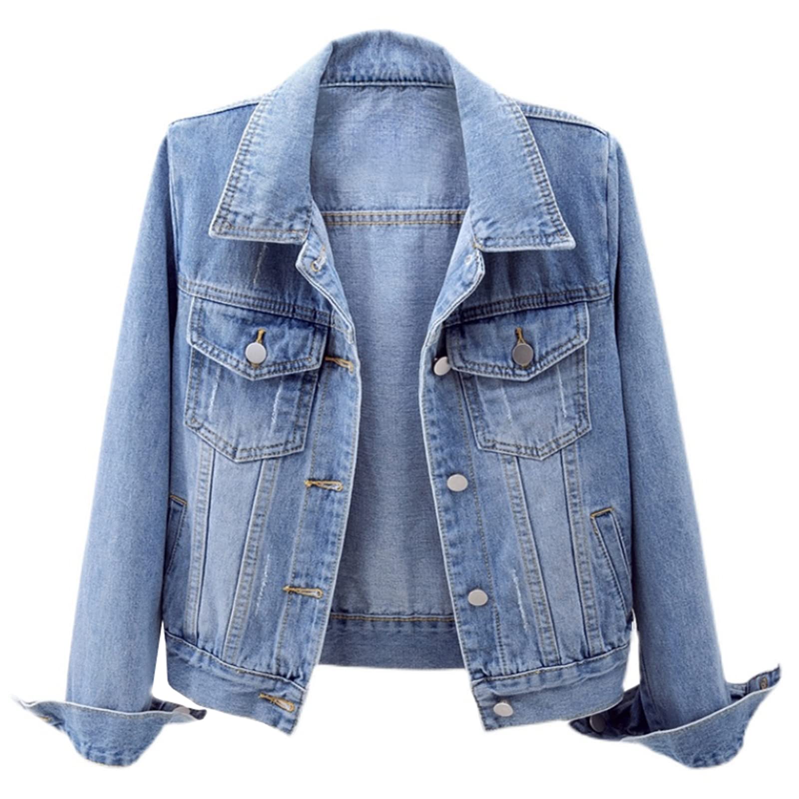 Ladyful Casual Distressed Denim Jacket