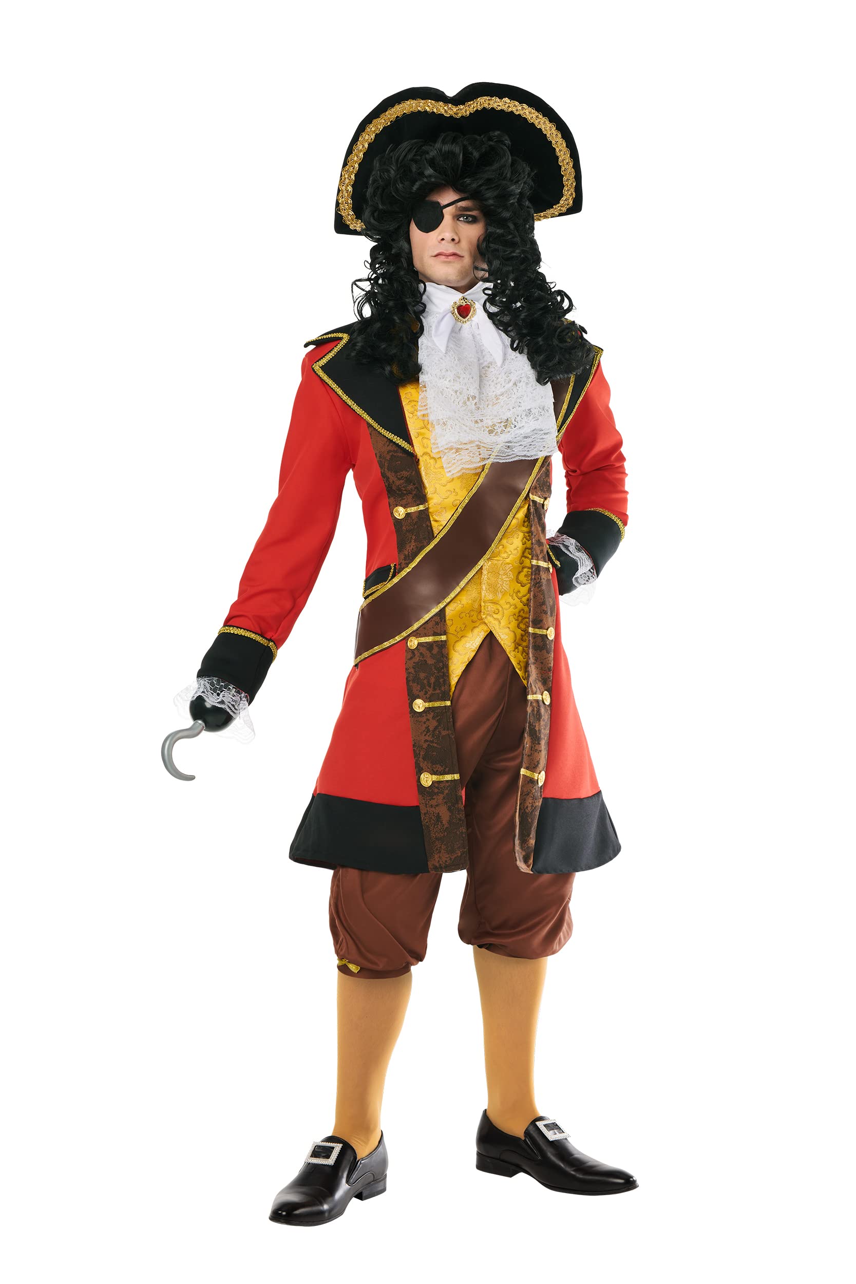 Kimokawaii DISFRAZ CAPITAN PIRATA HOOK ADULTO