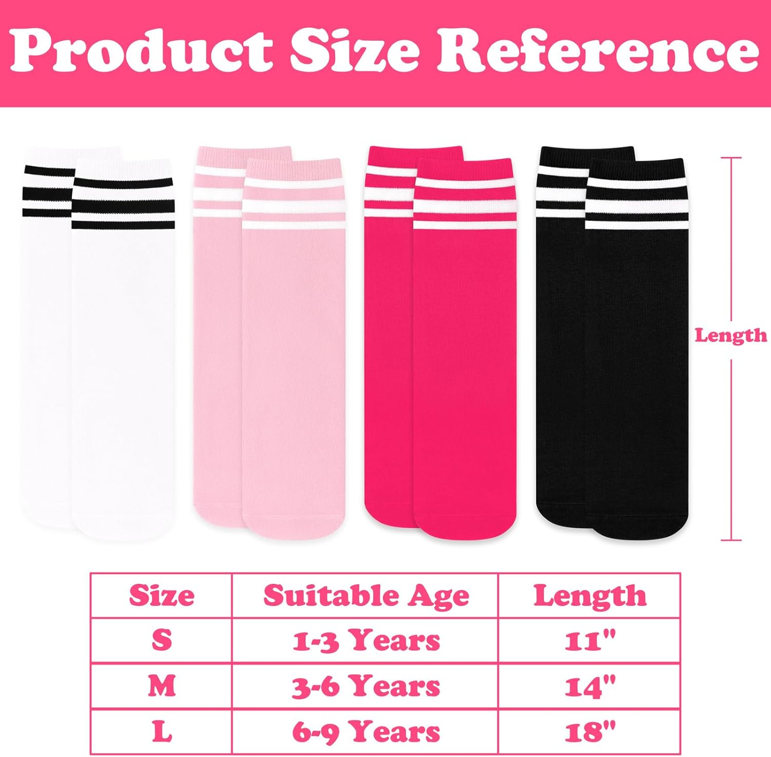 Sarfel 4 Pairs Youth Kids Toddler Soccer Socks Girls Boys Baseball Socks Kids Football Softball Accessories Team Sports - Image 6