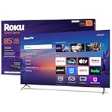Roku Smart TV 2025 – 85-Inch Select Series&comma; 4K HDR TV – RokuTV with Enhanced Voice Remote – Flat Screen LED Television with Wi-Fi for Streaming Live Local News&comma; Sports&comma; Family Entertainment