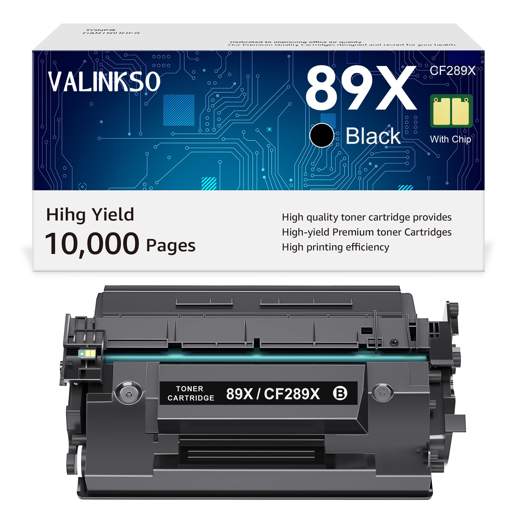 Amazon.com: Valinkso CF289X 89X 89A Black Toner Cartridge (with