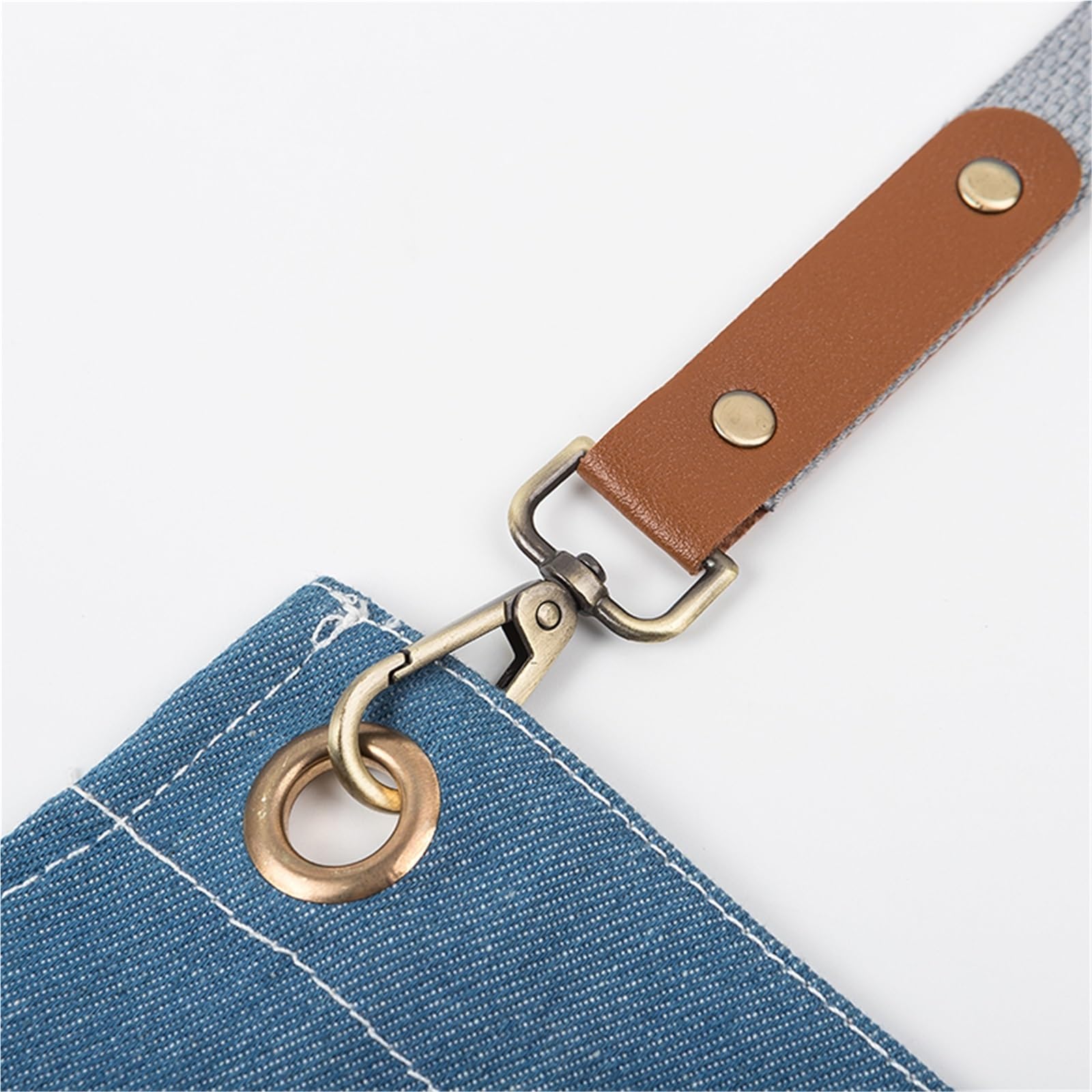Lot de 2 tabliers cuisine unisexes en denim avec dos croisé for restaurant, serveur, chef, salon coiffure, manucure pour Hommes et Femmes