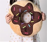 Vista 3 de Snuggle Stuffs Sprinkles Donut - Almohada de felpa de 14 pulgadas (chocolate)