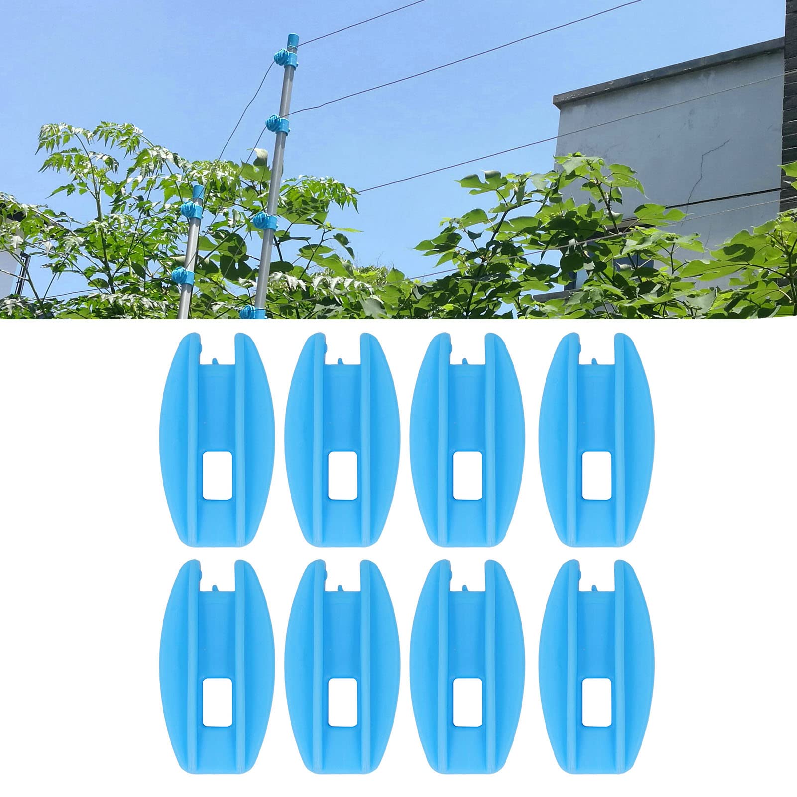 Isolatore per Palo Angolare Recinto Elettrico Impermeabile in ABS Filo d'Acciaio, Accessorio Agricolo Compatibile con Sistemi a Impulsi, Protezione Duratura