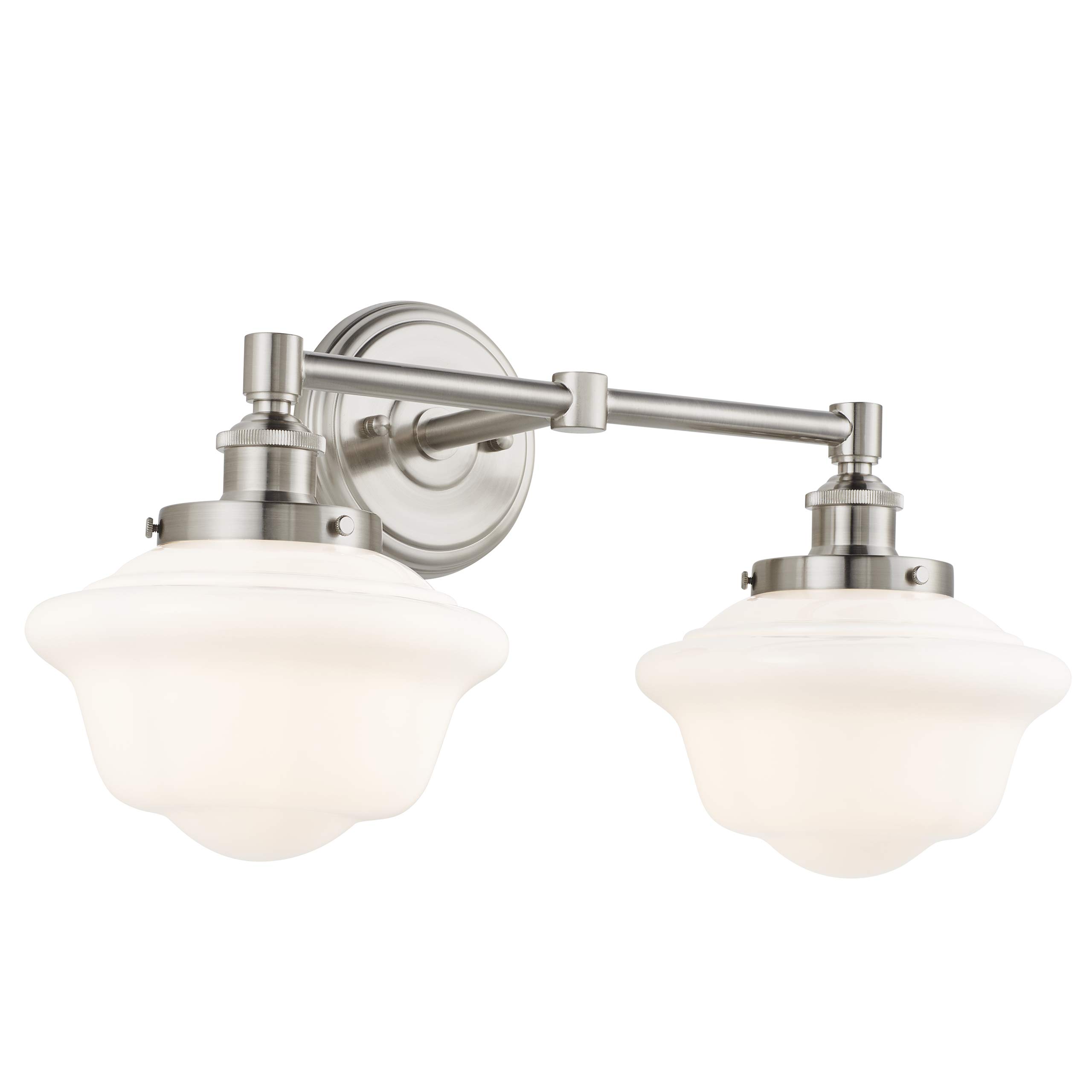 Brushed Brass 3-Light Bathroom Vanity Light Fixture With Milk White Glass Shade - On Sale - Bed Bath & Beyond - 39900711