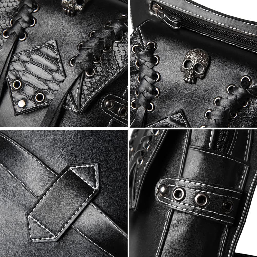 Waist Bag Fanny Pack Motorcycle Drop Leg Bag Thigh Hip Pouch Messenger Leather Crossbody Shoulder Purse Wallet Pocket - Image 4