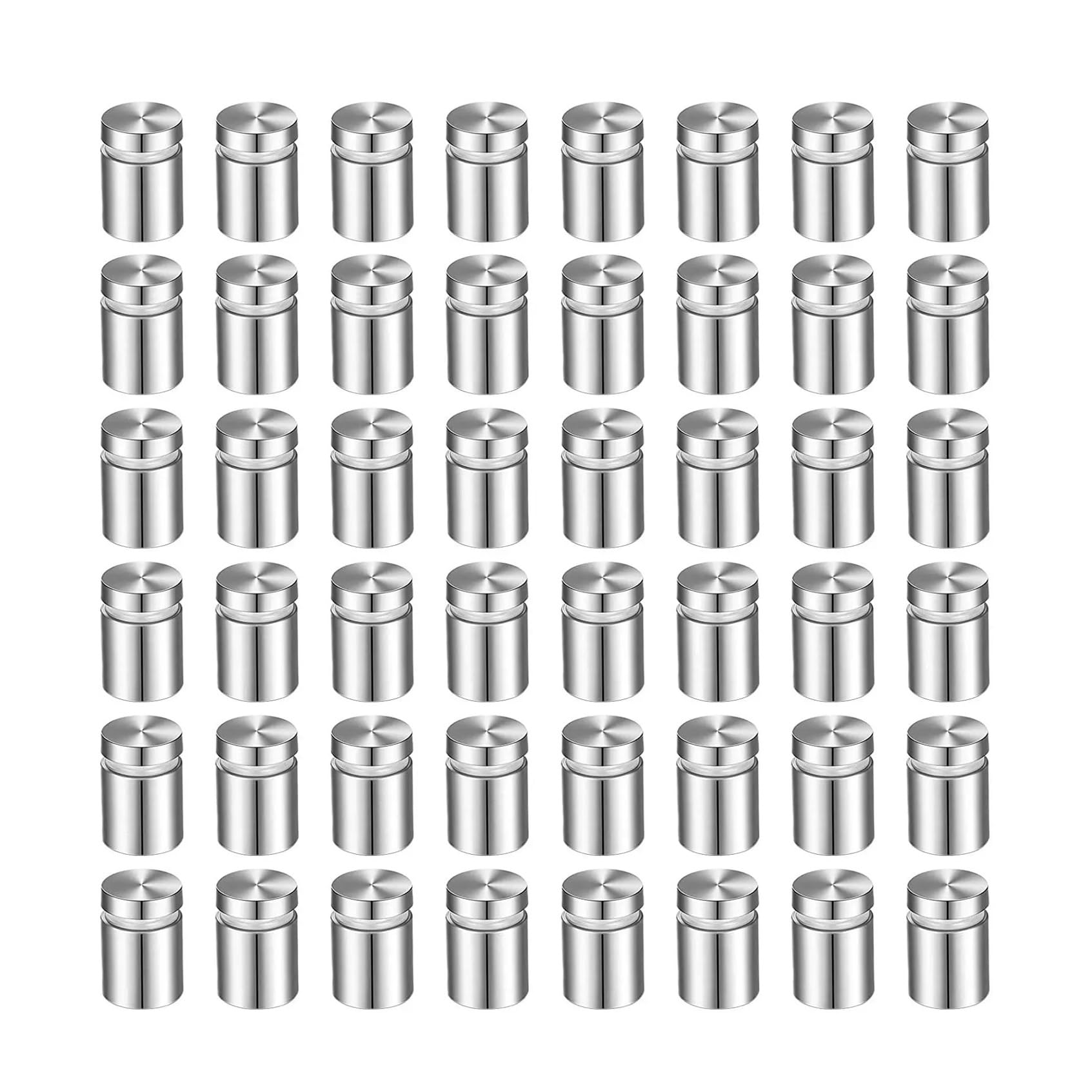 Pernos inoxidables del Soporte, 100 Unidades, Tornillos separadores de señales de Acero Inoxidable de 12x25 mm, adecuados for Fijaciones de separadores for Carteles de Vidrio
