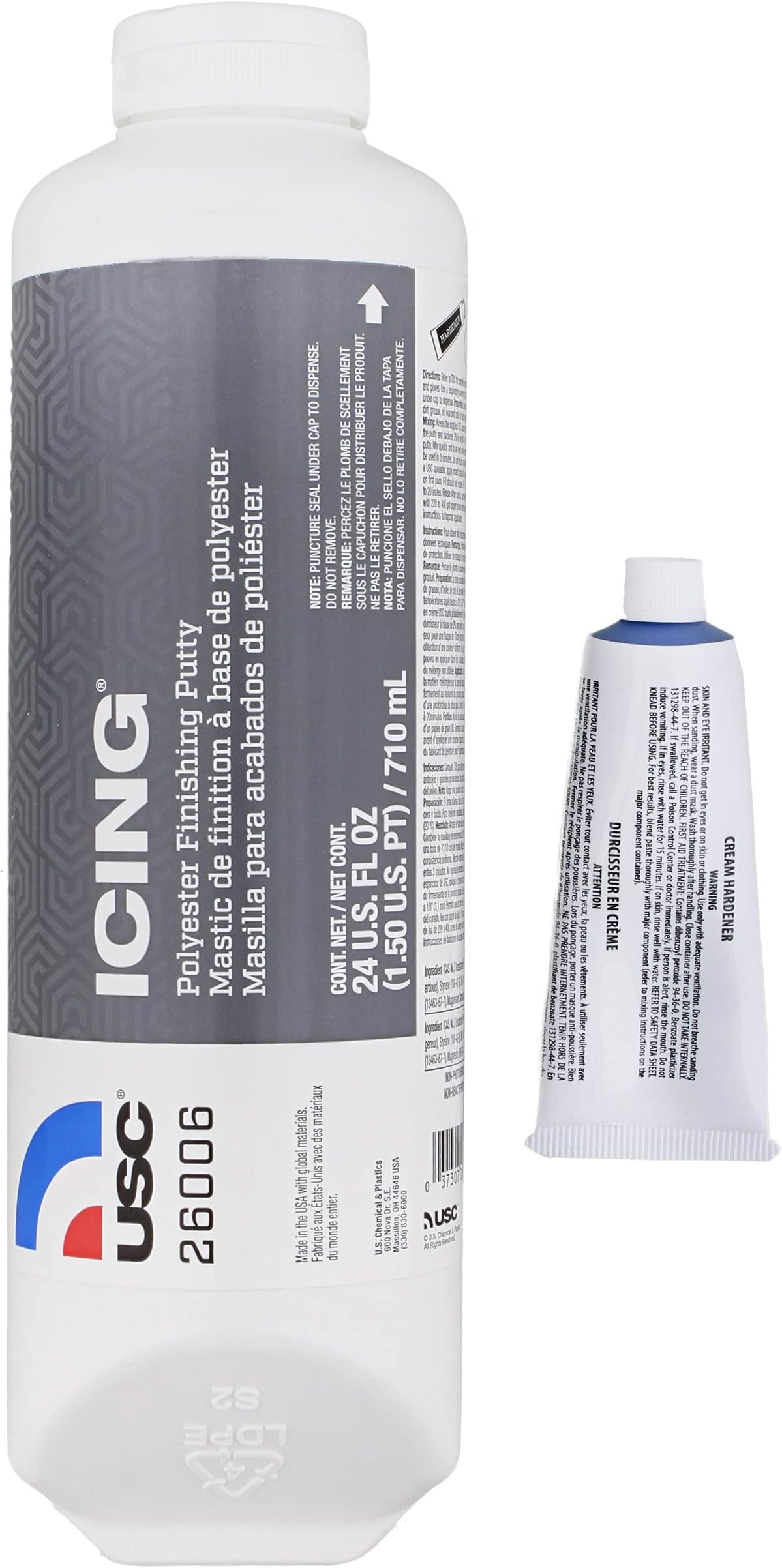 USC 26006 Icing 24 oz tube - Glazing & Finishing Filler Putty