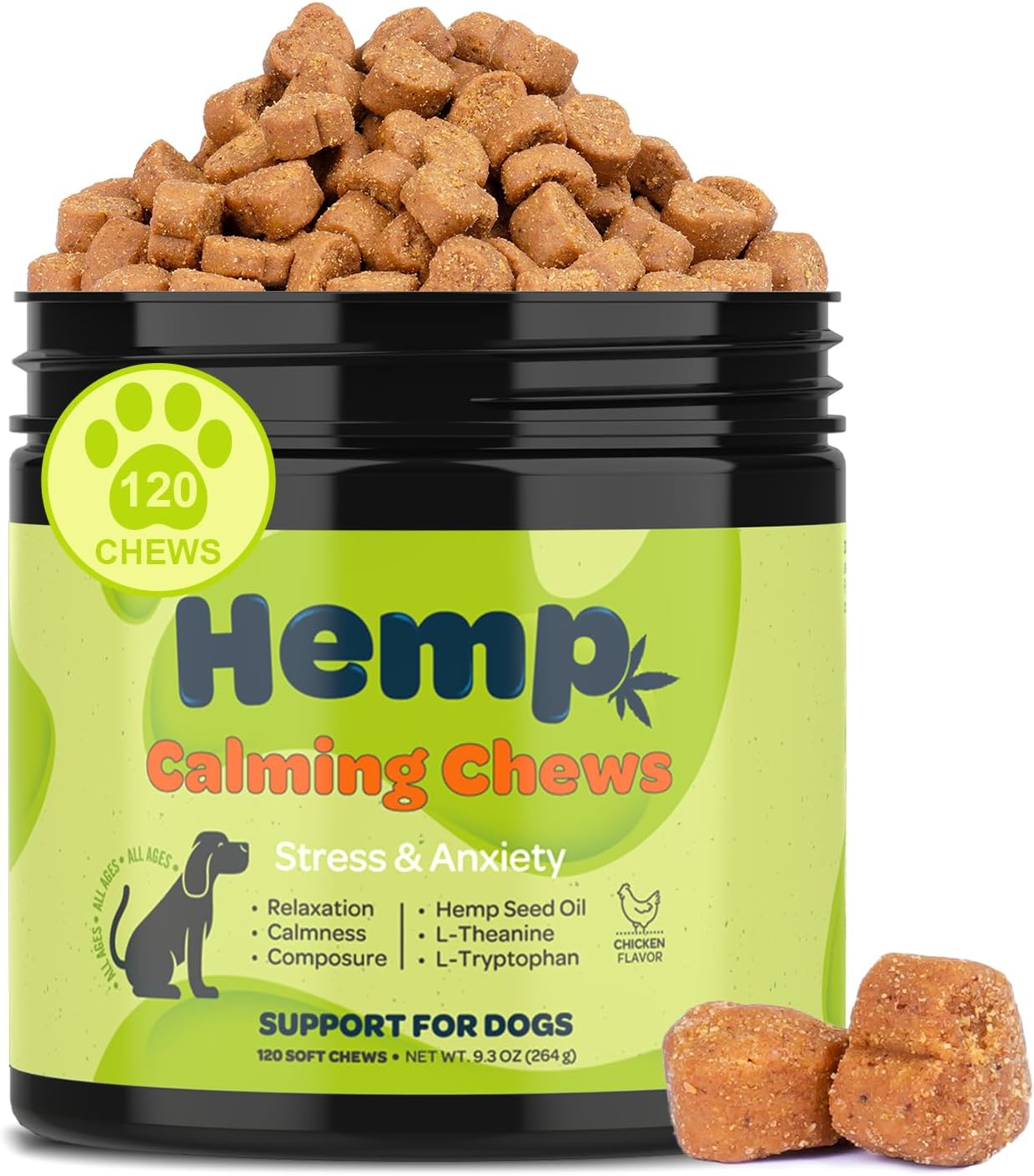 Zingly Hemp Calming Chews for Dogs Calming Treats Chews
