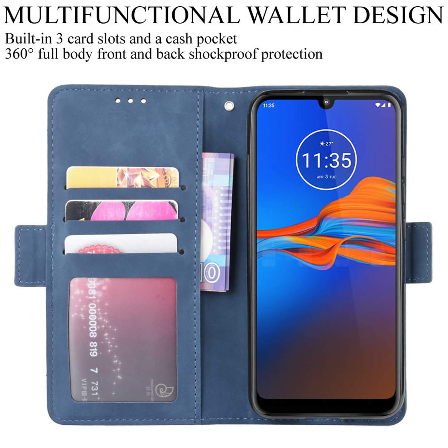 Custodia Portafoglio In Pelle Premium Per HMD Pulse / Pro / Plus - Foto 7