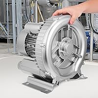 Vista 4 de Veemoon Pump Aquarium Blower Fish Tank Blower Pump for Fish Tank Aquarium Fan Silver