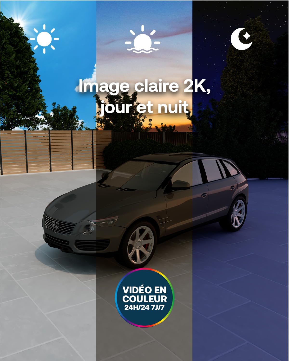 Arlo Pro 6 2K, Caméra de Surveillance WiFi Extérieure sans Fil, Détection par IA, Vision Nocturne Couleur, Audio bidirectionnel, Compatible avec Alexa, Essai Secure Inclus, 1 Caméra