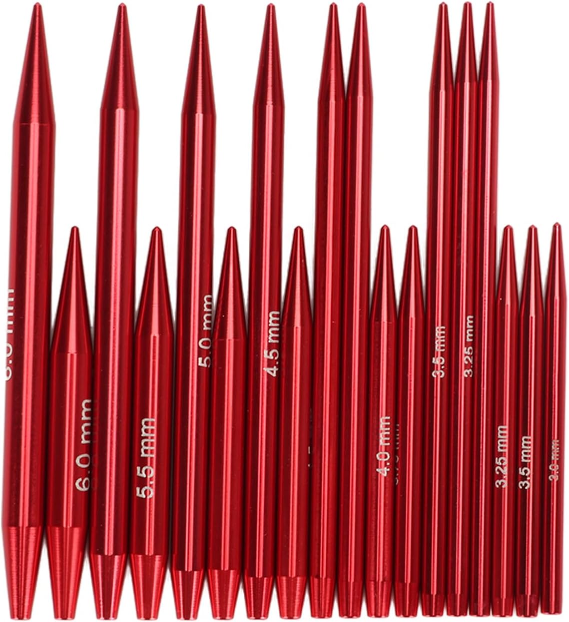 Circular Knitting Needle Set, One Set Household Aluminum Circular Knitting Needle Set 3 to 6mm Smoothing Interchangeable Circular Needles Set with Bag for Fabric Weaving Knitting