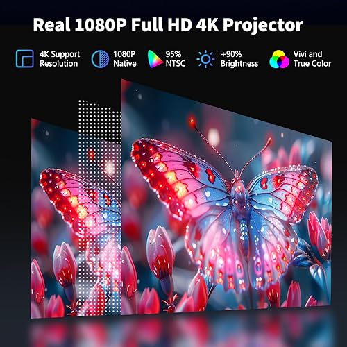 Miniatura 3 de Licencia oficial de NetflixProyector inteligente PANSEBA 4K con WiFi Bluetooth, corrección Keystone automática, enfoque rápido 2S, proyector de