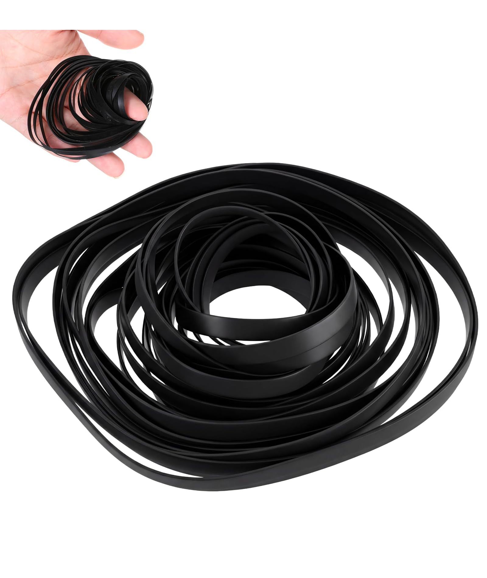 50 Pcs Cassette Tape Rubber Belts, Tape Recorder Drive Belts for Cassette Player, Tape Recorder Cassette Player Old Repair Parts, Video Cassette Player Maintenance Kit-image-8