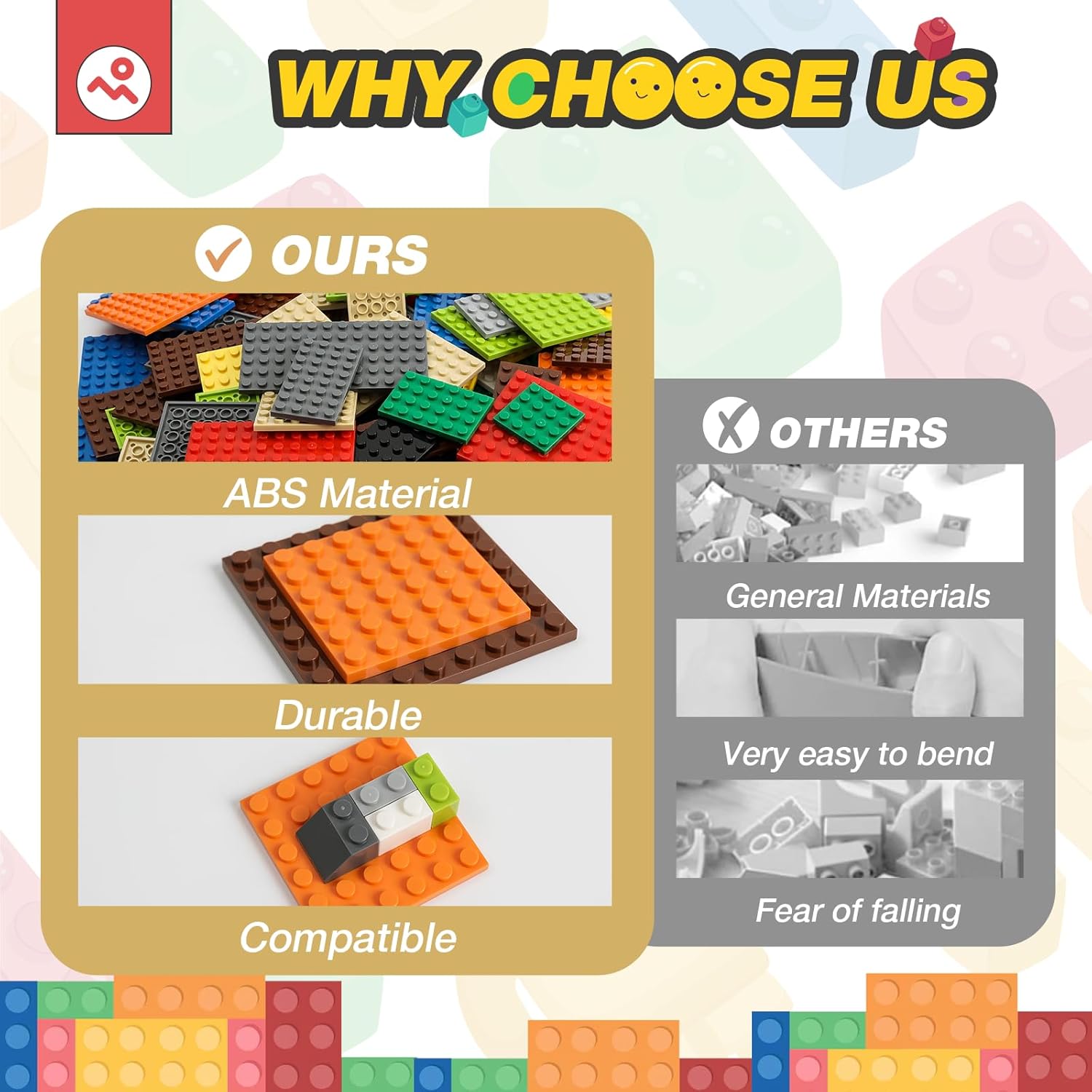 150 Pieces Classic Building Baseplate, 12 Sizes Small Base Plates, Compatible with All Major Brands Building Blocks, 12 Colors - Image 4