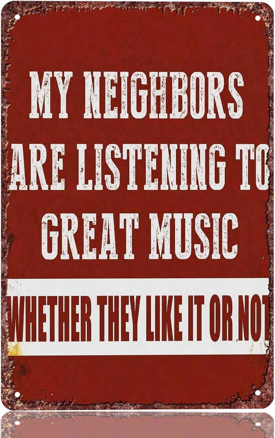 Funny Music Themed Quote Metal Sign Wall Decor 8x12 Inch
