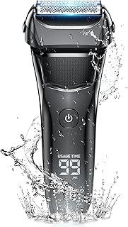 ひげそり 電動シェーバー 【2025新進化】 髭剃り 密着360° 電気シェーバー メンズ 小型 電動 往復式 3枚刃 電動髭剃り 乾湿両用 スムーズ剃り IPX7防水 電気カミソリ 残量表示 ロック機能 長持ちバッテリー 大型LED画面 低騒音 男性用 軽量 持ち運び便利 深剃り 出張/旅行 父の日