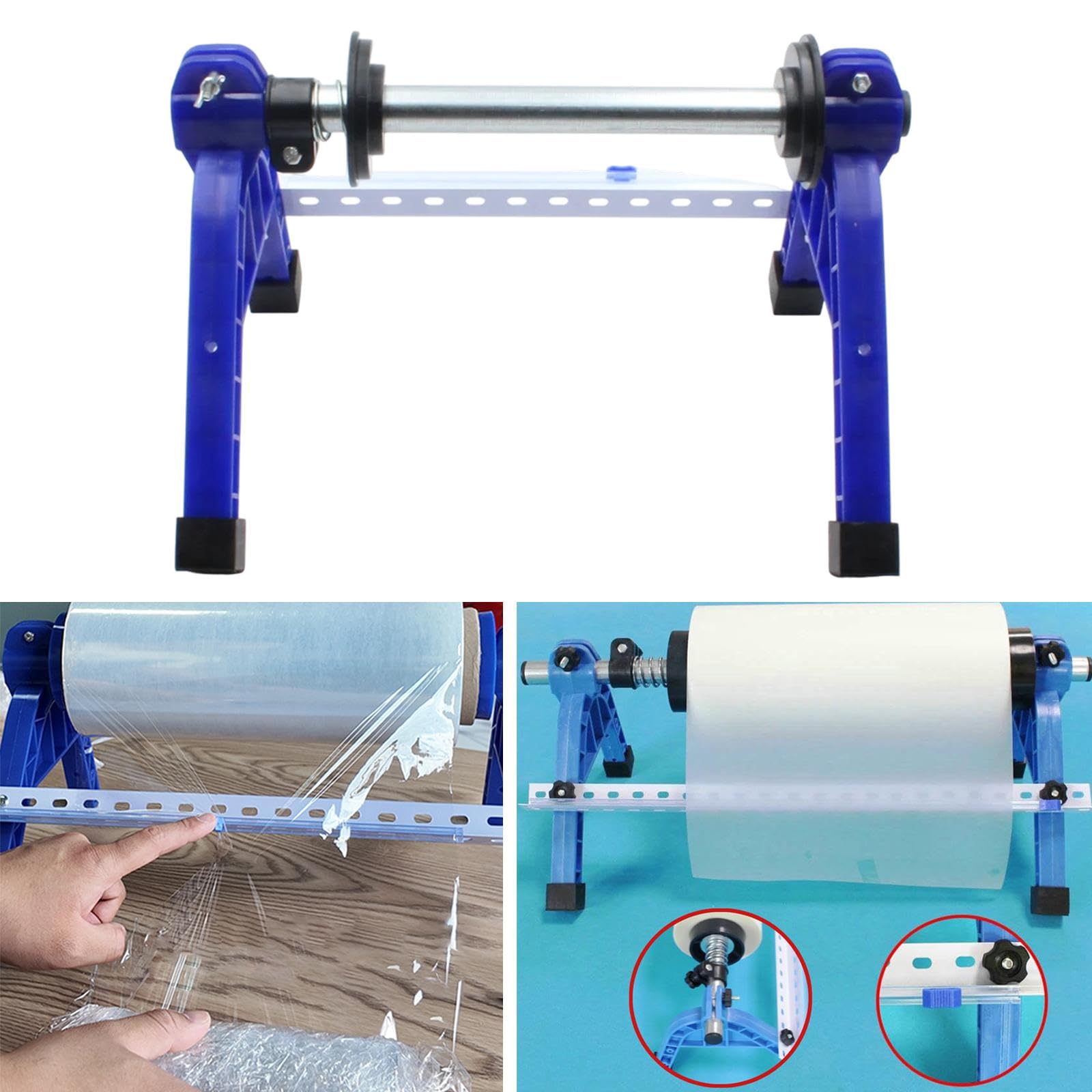 Dispensador de Film Estirable, Dispensador de Rollos de Film Transparente para Uso Doméstico E Industrial.