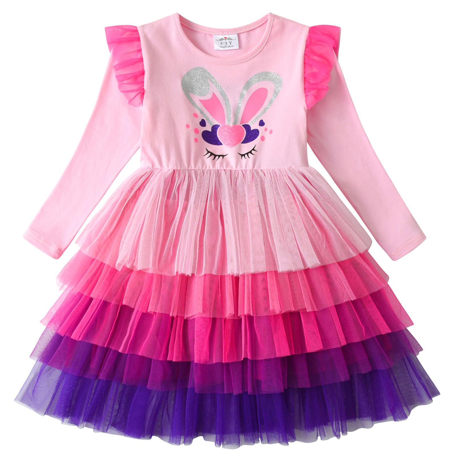 VIKITA Kid Girls Dresses Princess Animal Cartoon Tulle Party Casual Outfits Clothing 1-8 Years — view 20