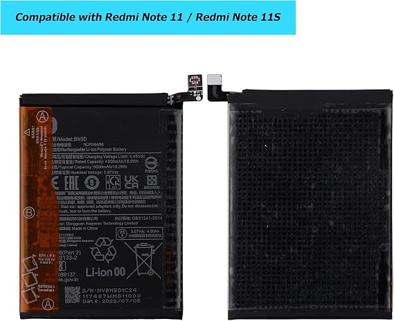 New BN5D Replacement Battery for Compatible with Redmi Note 11 / Redmi Note 11S / Poco M4 Pro 4G with Technical Toolkit.