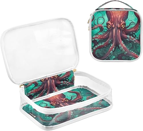 Miniatura 3 de Sea Octopus Clear Toiletry Bag for Traveling,2 Pack Makeup Cosmetic Bag with Zipper,Travel Bag for Toiletries,Travel Essentials 21214930