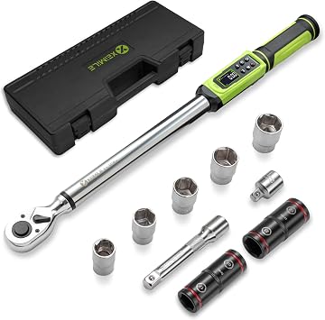 1/2" Digital Torque Wrench Set-3.8-250.8Ft.Lb for Car Auto Trucks