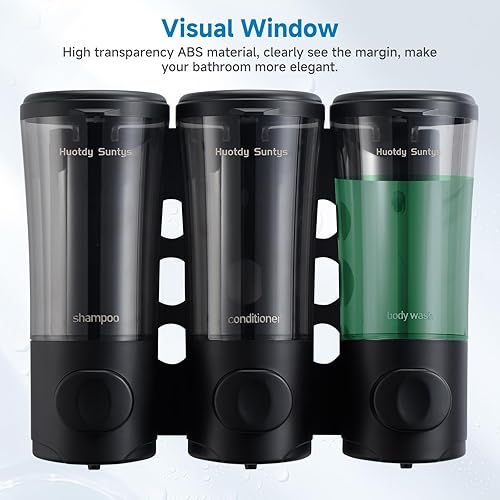 Miniatura 3 de Dispensador de champú y acondicionador, dispensador de jabón de ducha sin taladro, dispensador de ducha montado en la pared, dispensador de ducha de