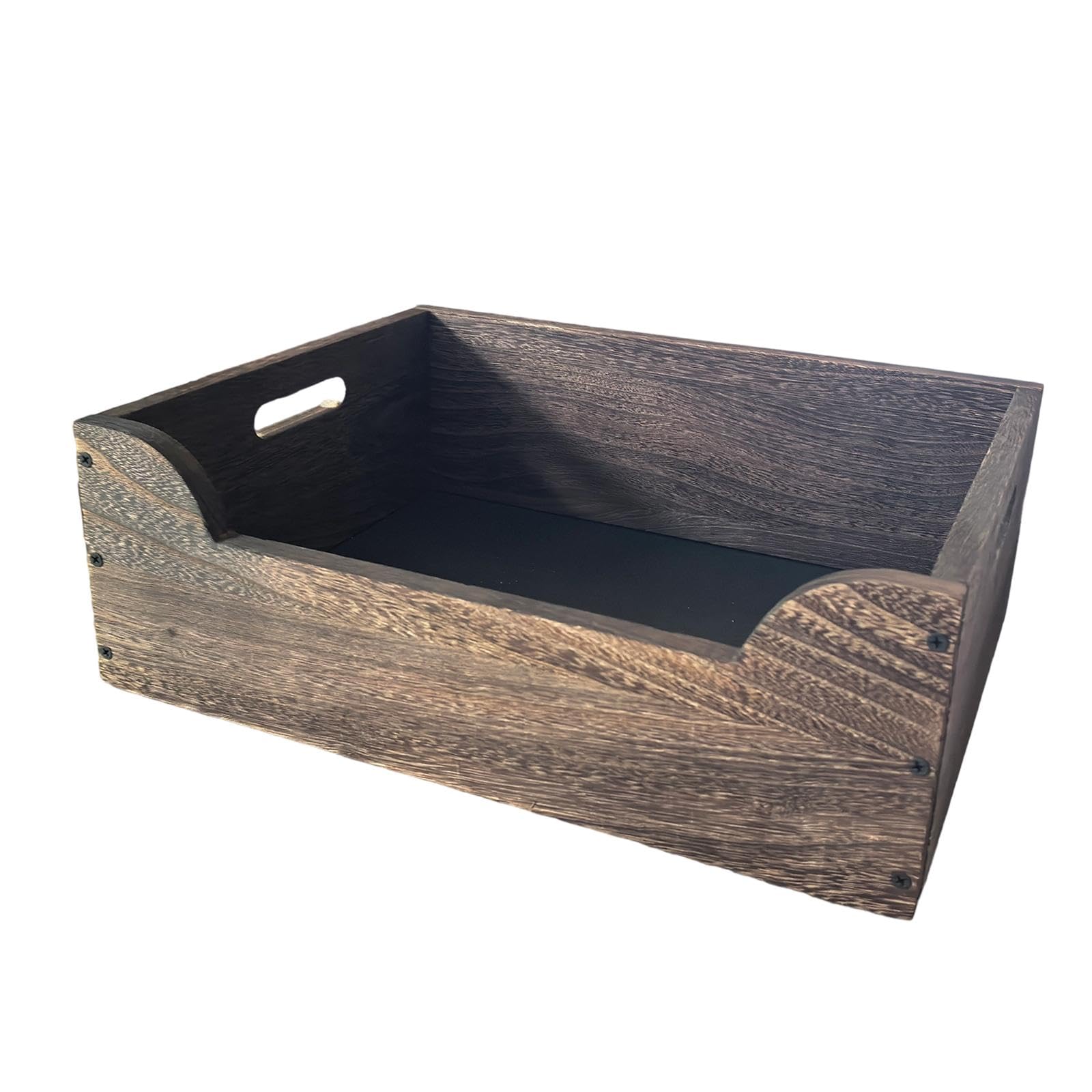 Katzentoilette aus Holz, halbgeschlossen, 44 x 34 x 14 cm, Ecktoilette für kleine und große Katzen unter 15 kg
