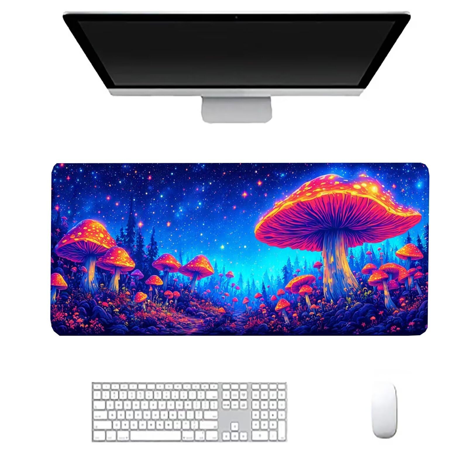 Grzybkowa podkładka pod mysz duża podkładka na biurko dla graczy gwiaździste niebo XXL podkładka pod mysz 1600 x 800 x 3 mm niestandardowa podkładka pod mysz, ochrona akcesoriów biurowych, do domu