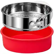 Stainless Steel Springform Pan 9 Inch Nonstick, Leakproof Spring Form Pan for Cheesecake, Cheesecake Pan with Protector, Cheese Cake Pans for Baking, 9 Inch Springform Pan with 50Pcs Parchment Paper