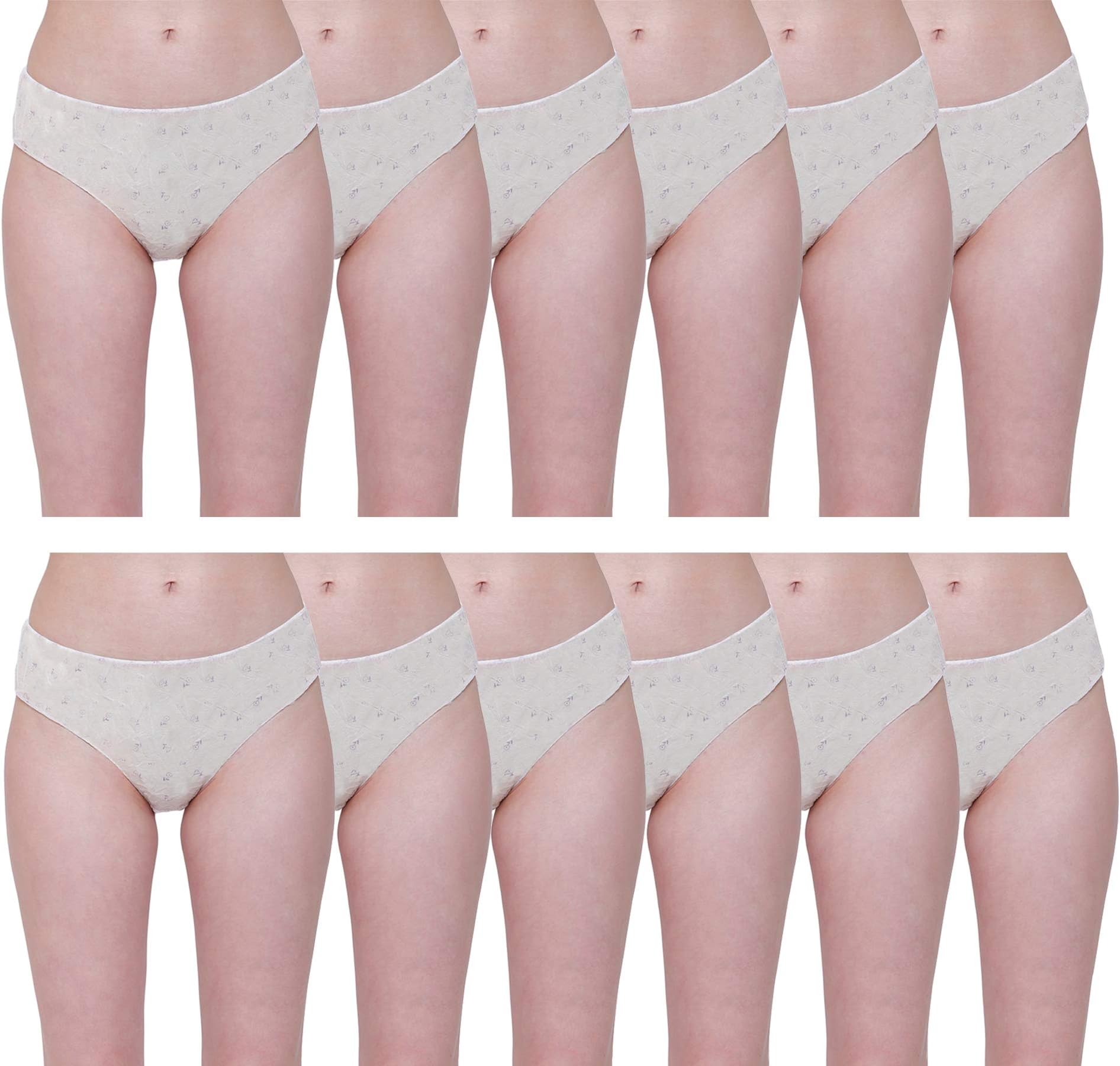 ShopOlicaWomen's Disposable Panties After delivery Periods Maternity Travelling spa Body Massage surgeries for Ladies Girls - Pack of 12
